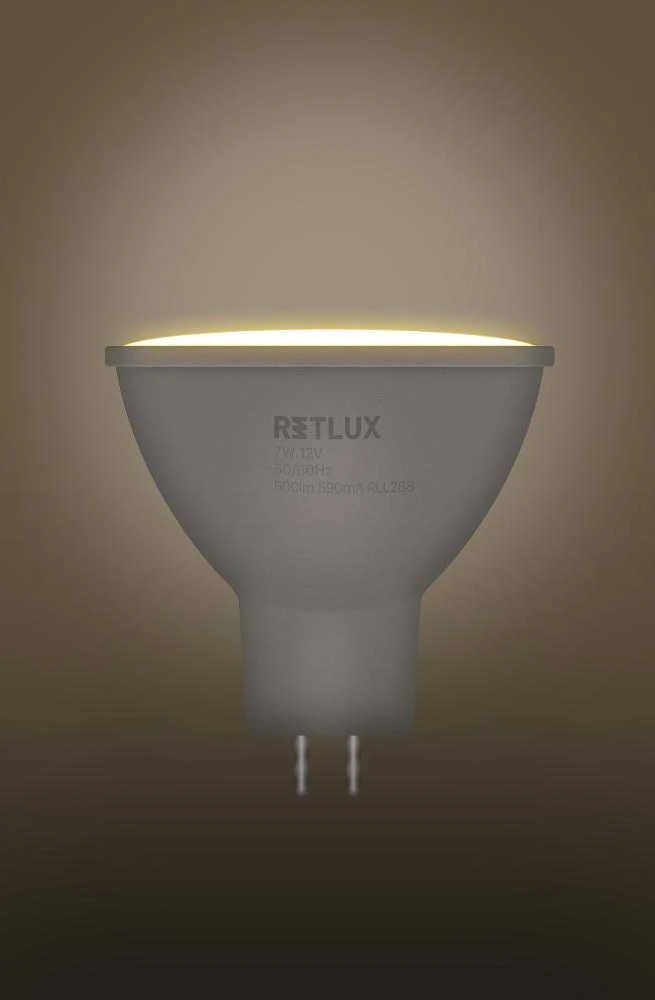 RLL 420 GU5.3 taškinė lemputė 7W 12V WW RETLUX