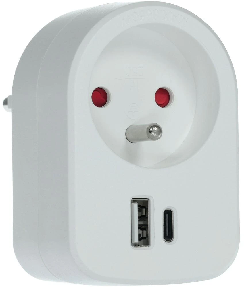 RPC 70 WH Lizdas 2xUSB 5V/2100mA RETLUX