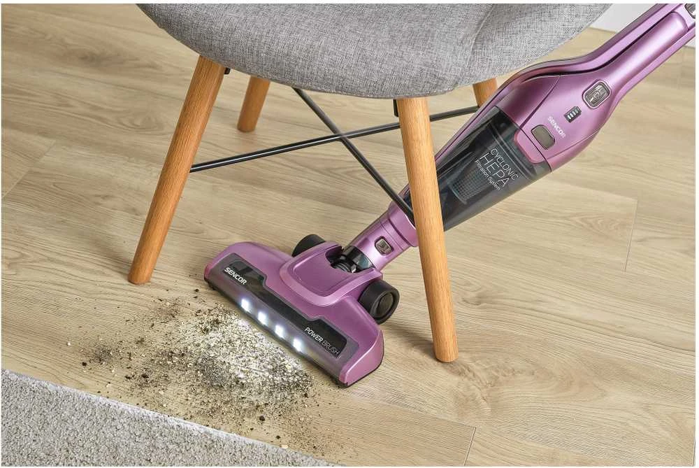 Dulkių siurblys Sencor SVC 0603VT violetinė / odkurzacz vertikalus 3 w 1 / 2000 mAh / 0,5 l / be maišelio