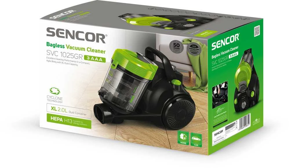 Sencor SVC 1025GR 3AAA dulkių siurblys žalias