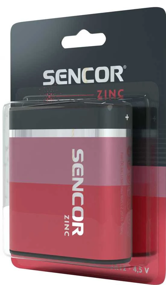 Sencor vienkartinės cinko anglies baterijos 3R12, 1 vnt. pakuotė