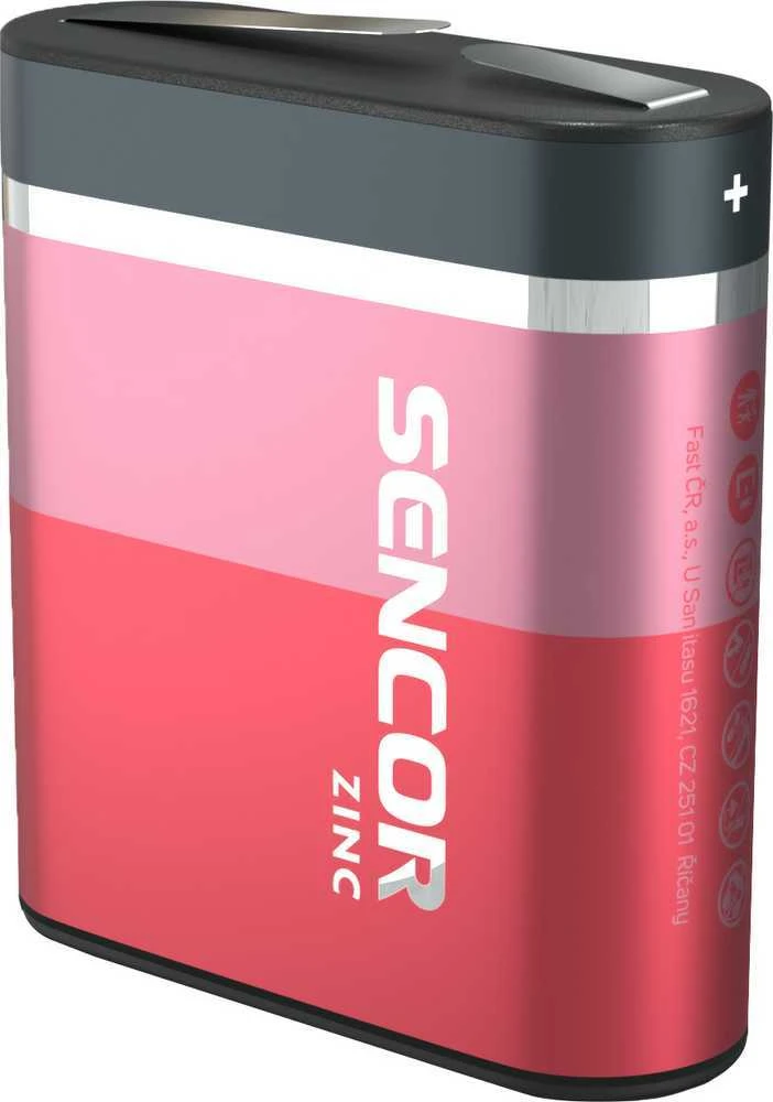 Sencor 3R12 cinko-anglies baterija, kampinis vaizdas