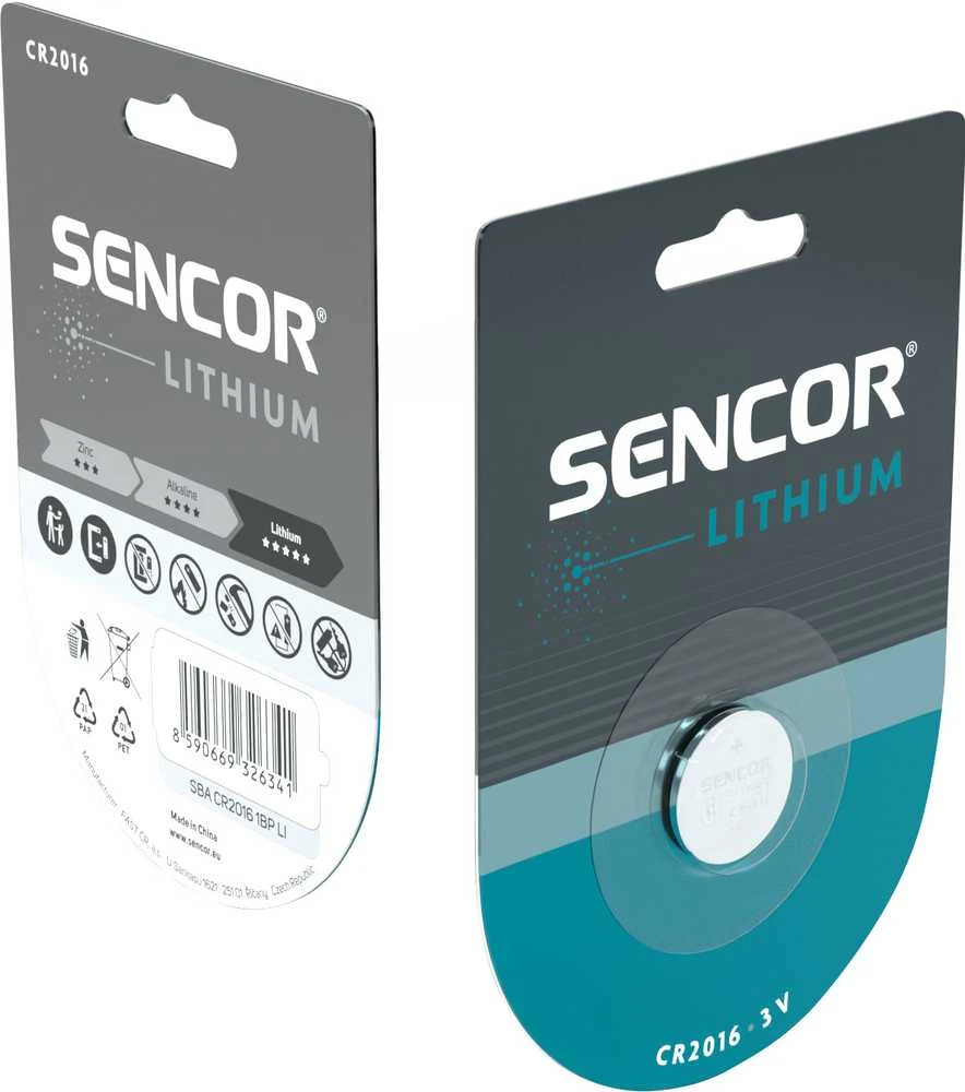 Sencor vienkartinės sidabrinės baterijos SR621SW, 1 vnt. pakuotė