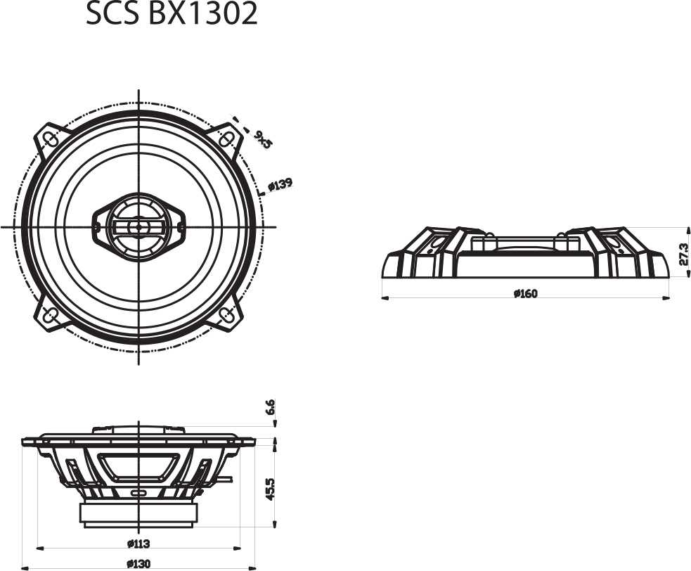 Automagnetola Sencor CAR SPEAKERS-SCS BX1302