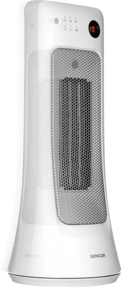 Sencor Keraminis šildytuvas SFH 8019WH Galia 1200W / 2000W, nuotolinio valdymo pultas