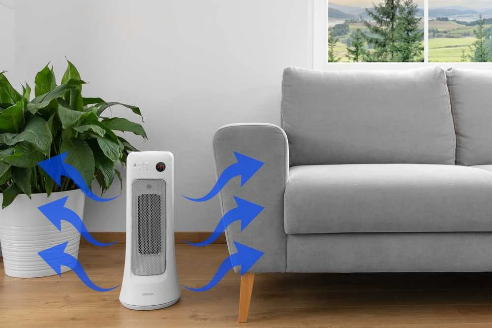 Sencor Keraminis šildytuvas SFH 8019WH Galia 1200W / 2000W, nuotolinio valdymo pultas
