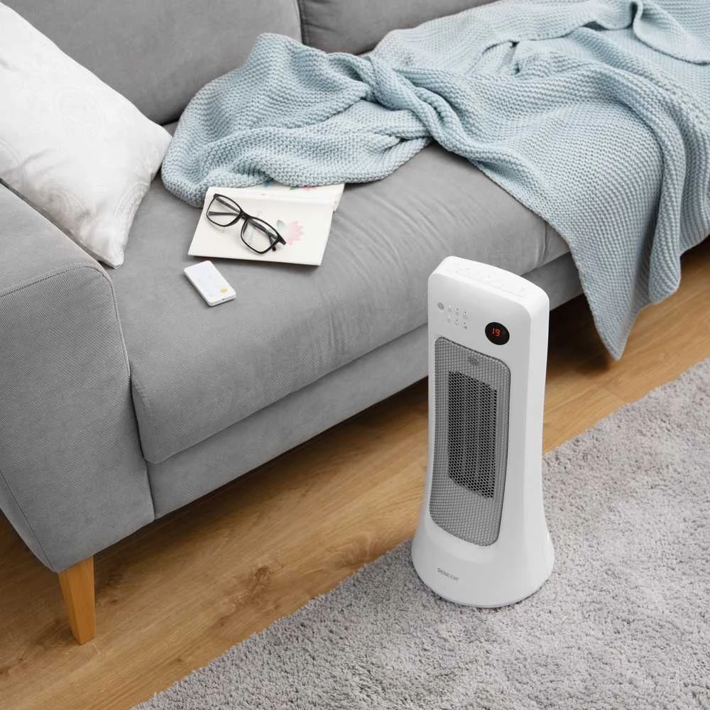 Sencor Keraminis šildytuvas SFH 8019WH Galia 1200W / 2000W, nuotolinio valdymo pultas
