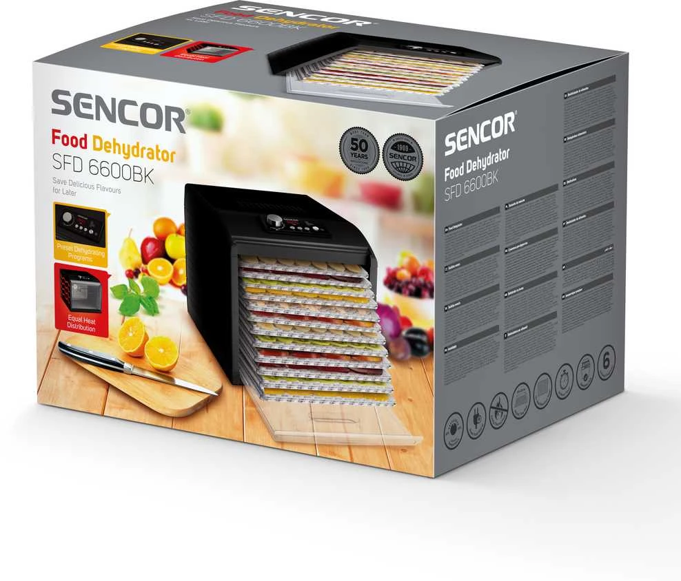 Vaisių džiovyklė SENCOR SFD 6600BK