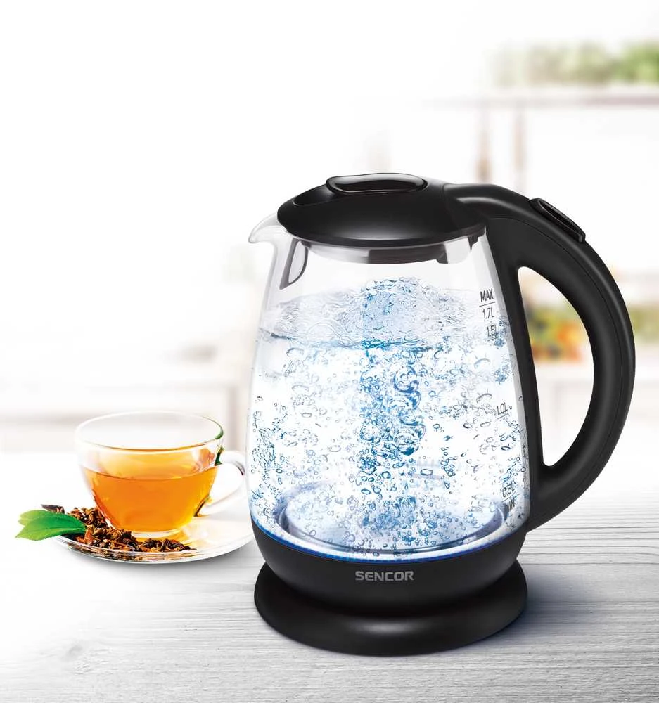 Sencor elektrinis stiklinis virdulys, stiklinis 1.7L 2200W, SWK 1785BK