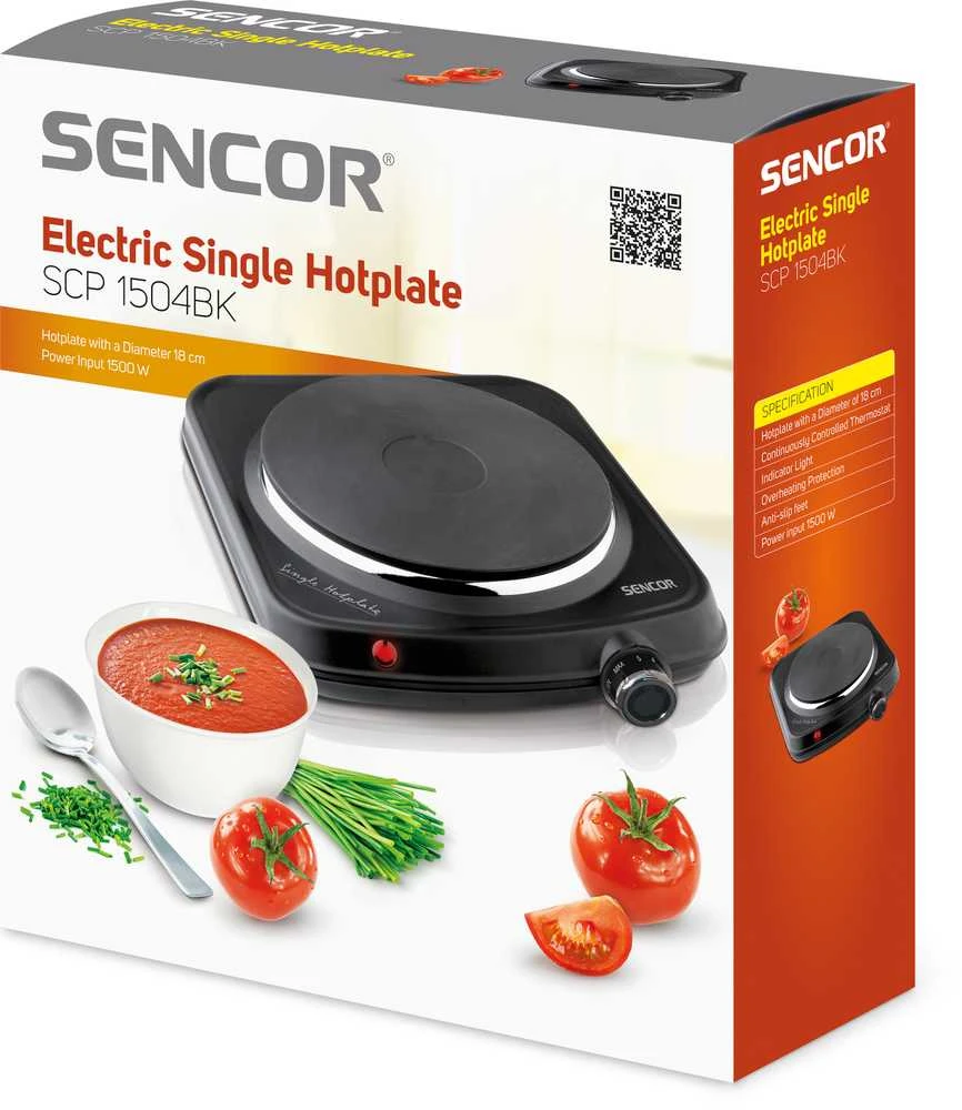 Sencor Elektrinė viryklė 1D, SCP1504BK-EUEK