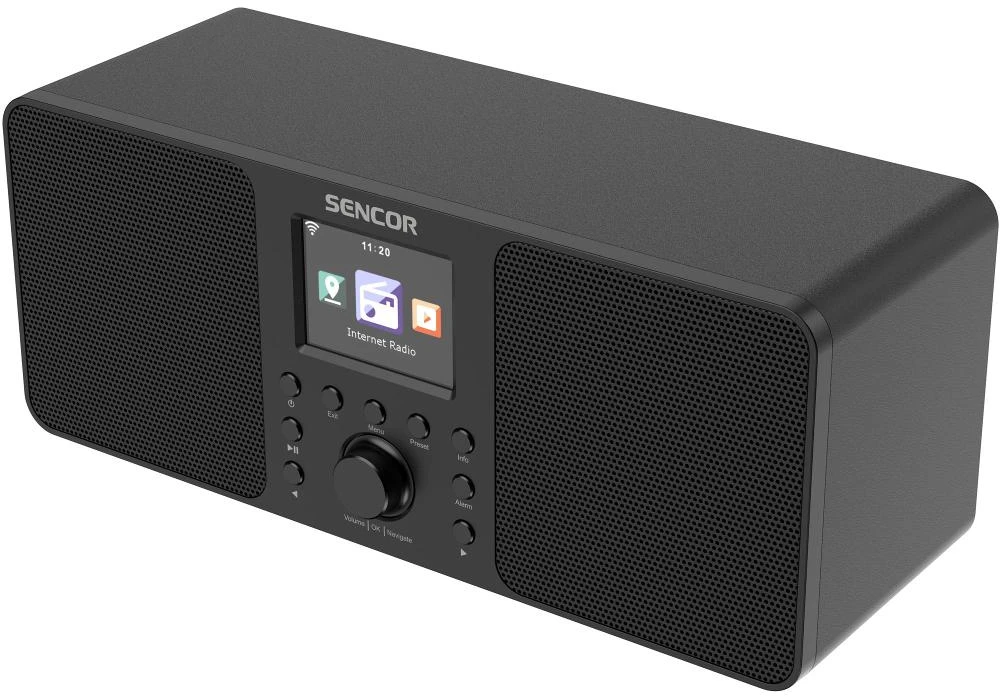 Sencor Interneto radijo galia 2x10W, WiFi, FM, DAB+, USB, LCD ekranas