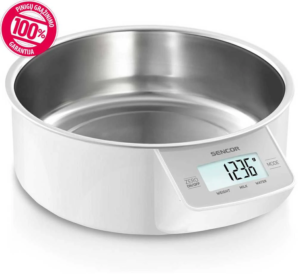 Virtuvinės svarstyklės Virtuvės svarstyklės Sencor SKS4030WH