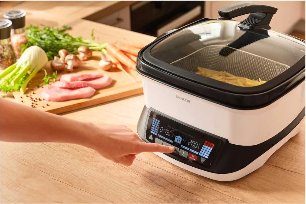 Gruzdintuvė beztłuszczowa Sencor SFR 9400WH Daugiafunkcis kepimo prietaisas 18in1 4.8L 1800W