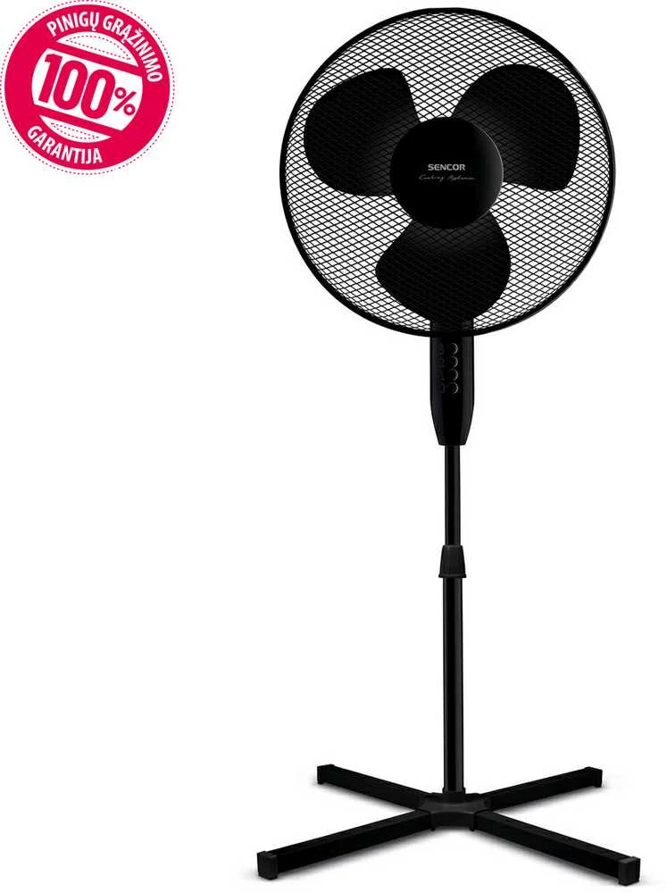 Ventiliatorius pastatomas 40 cm, 3 greičiai Sencor (4031BK)