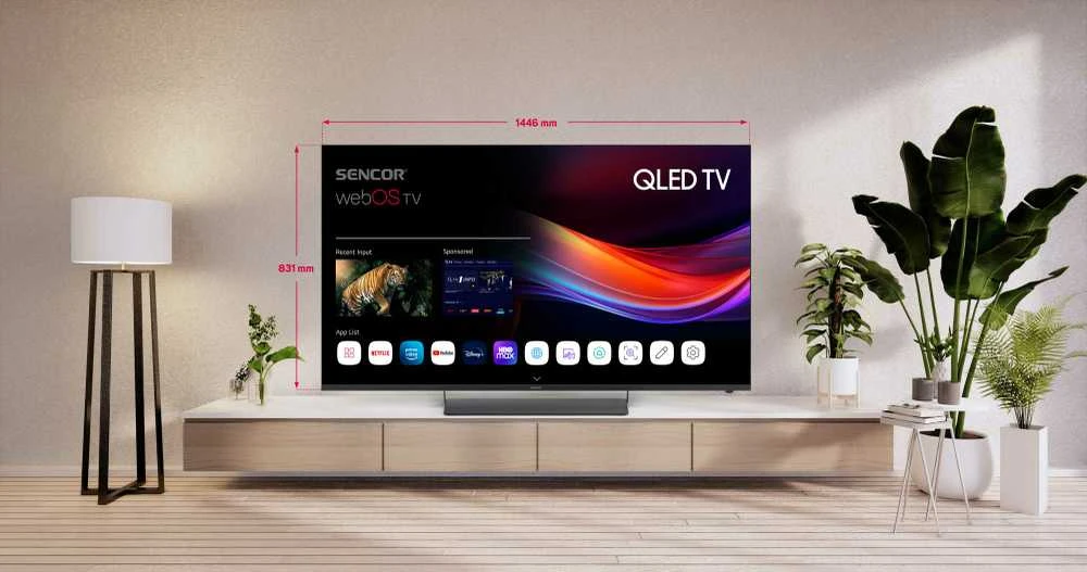 Televizorius Sencor SLE 65Q870TCSB QLED 65'' 4K Ultra HD WebOS