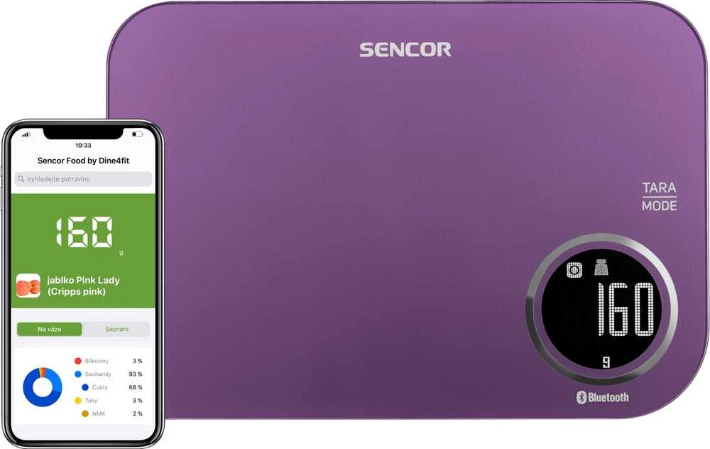 Virtuvinės svarstyklės Sencor SKS 7073VT su Bluetooth