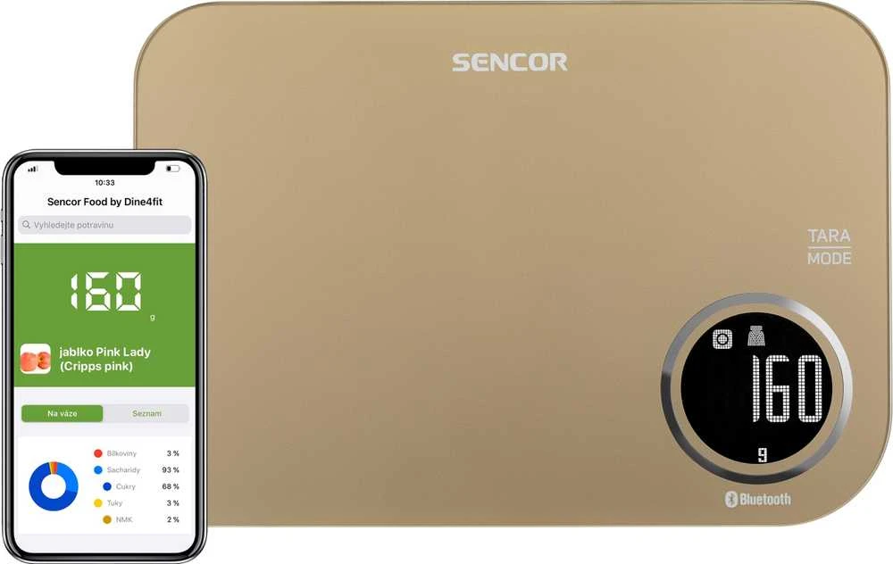 Virtuvinės svarstyklės Virtuvės svoris Sencor SKS 7077CH