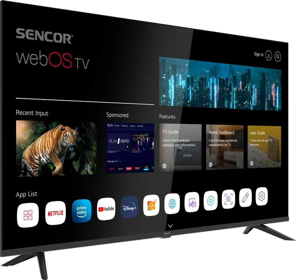 Televizorius Sencor 43US802TCSB LED 43'' 4K Ultra HD WebOS