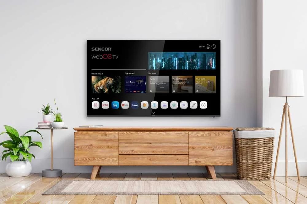 „Televizorius Sencor SLE 65US850TCSB“ LED 65 colių įstrižainės 4K „Ultra HD“ „WebOS“ televizorius