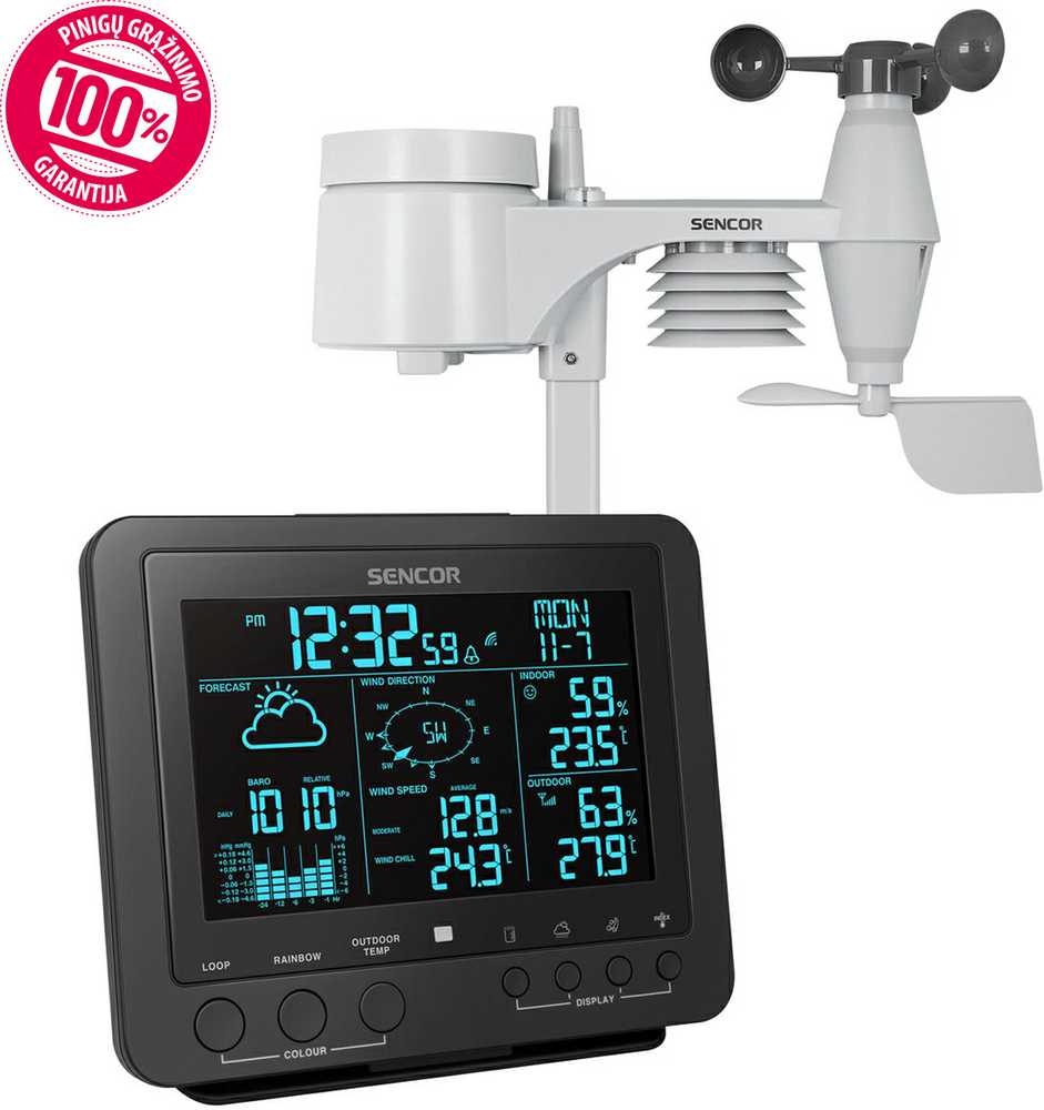 Profesionali meteorologinė stotis Sencor SWS 9700