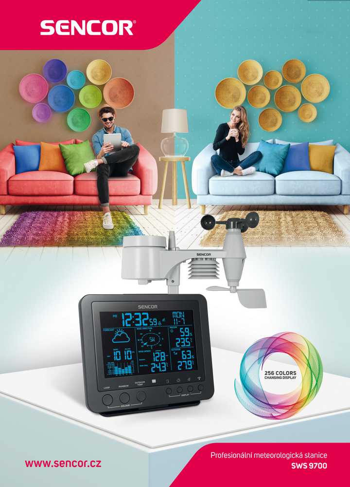 Profesionali meteorologinė stotis Sencor SWS 9700