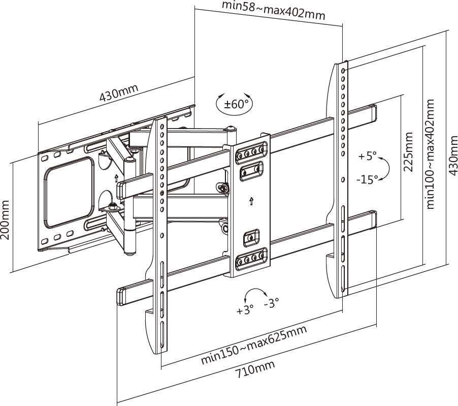 Laikiklis SHO 5630 EXTEN. HOLDER TV 37 -80 STELL