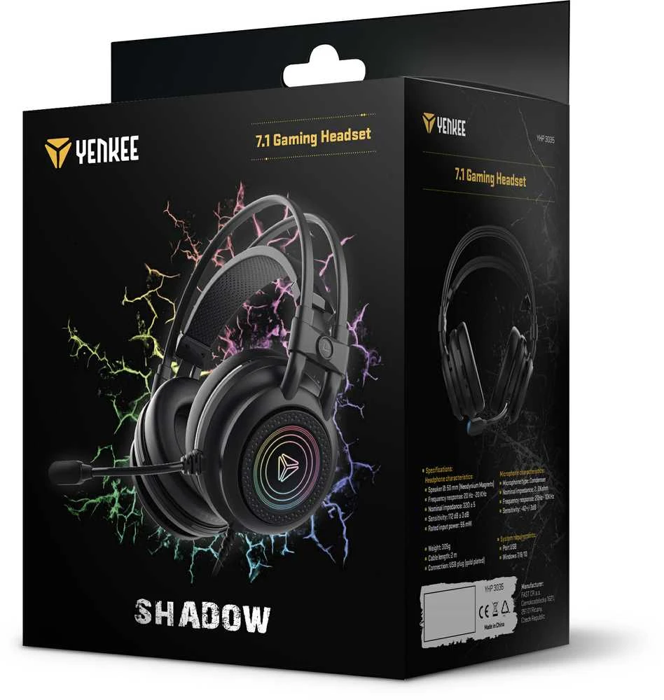 Sencor YHP 3035 Ausinės gameing.SHADOW YENKEE