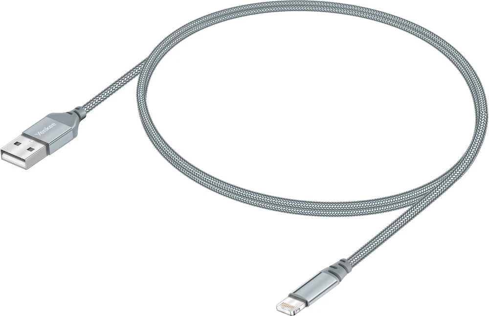 „Yenkee“ USB-A USB laidas – „Lightning“ 1 m sidabrinis (30015969)
