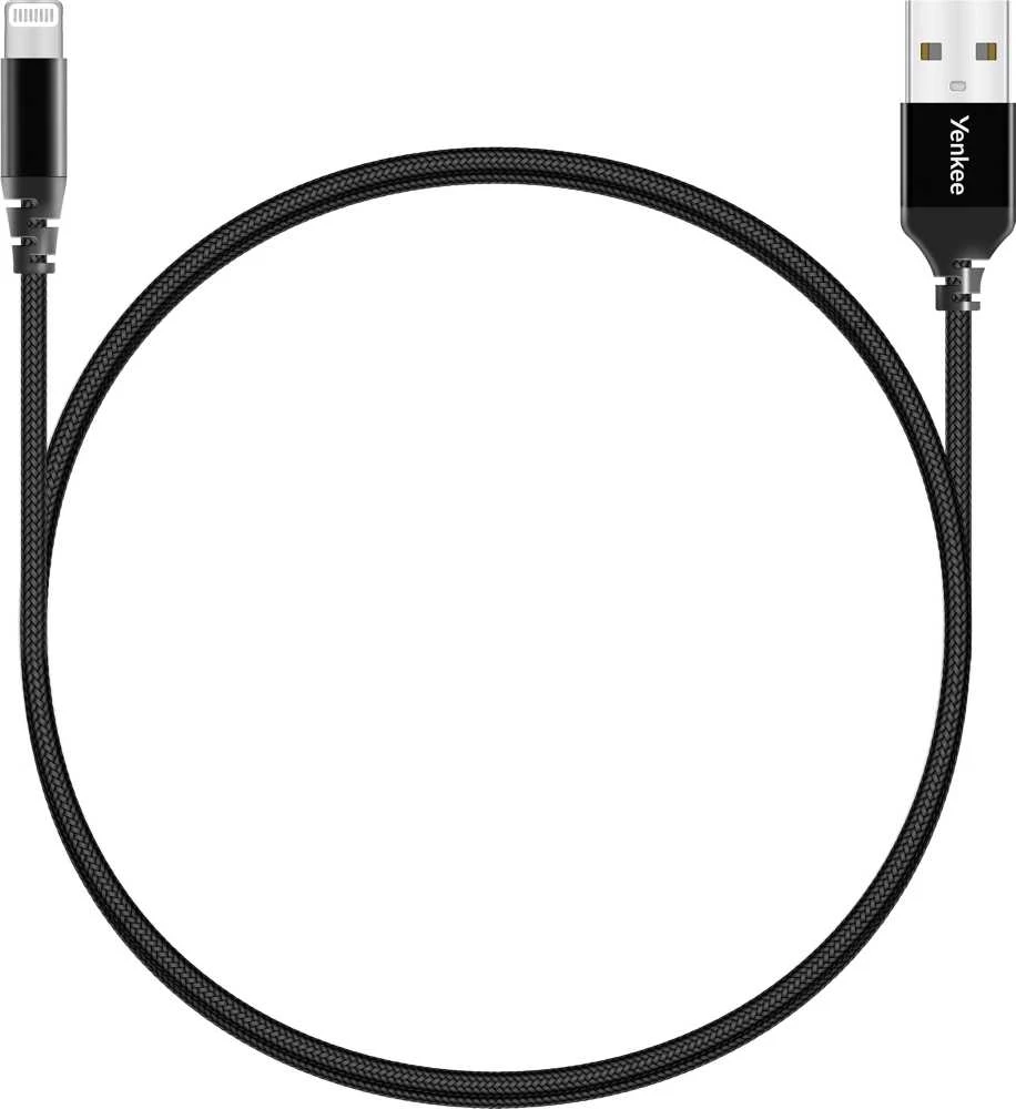 Yenkee USB-A – žaibo USB laidas, 2 m juodas (30016081)