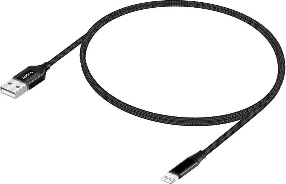 „Yenkee USB-A“ – „Lightning“ USB laidas, 1 m juodas (30015967)