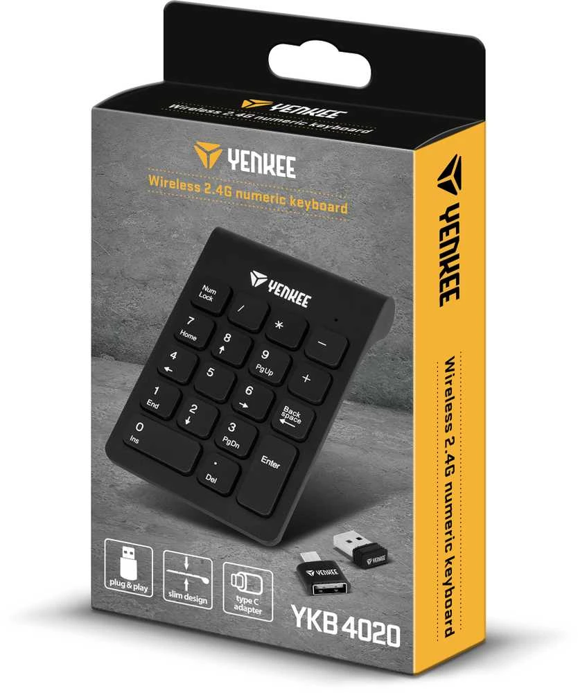 Yenkee YKB 4020 klaviatūra Wireless Juodas US (45014664)