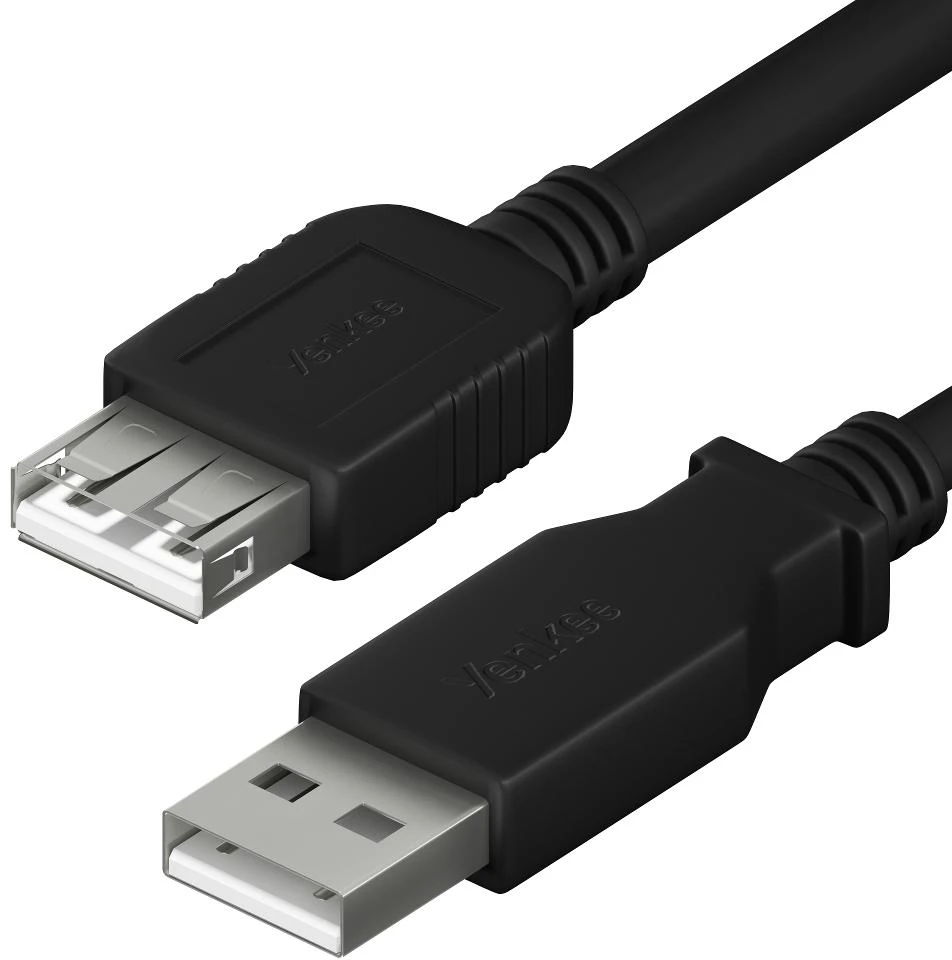 YCU 014 BK USB A M/F išpl. kabelis YENKEE