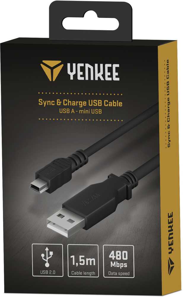 YCU 010 BK USB A / miniUSB 1,5m YENKEE