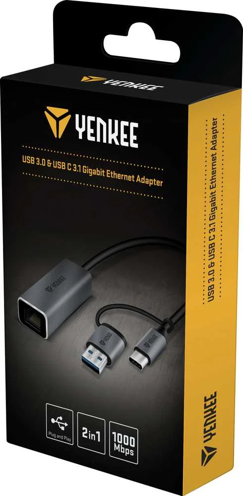 YTC 013 USB C ir Ethernet RJ-45 YENKEE