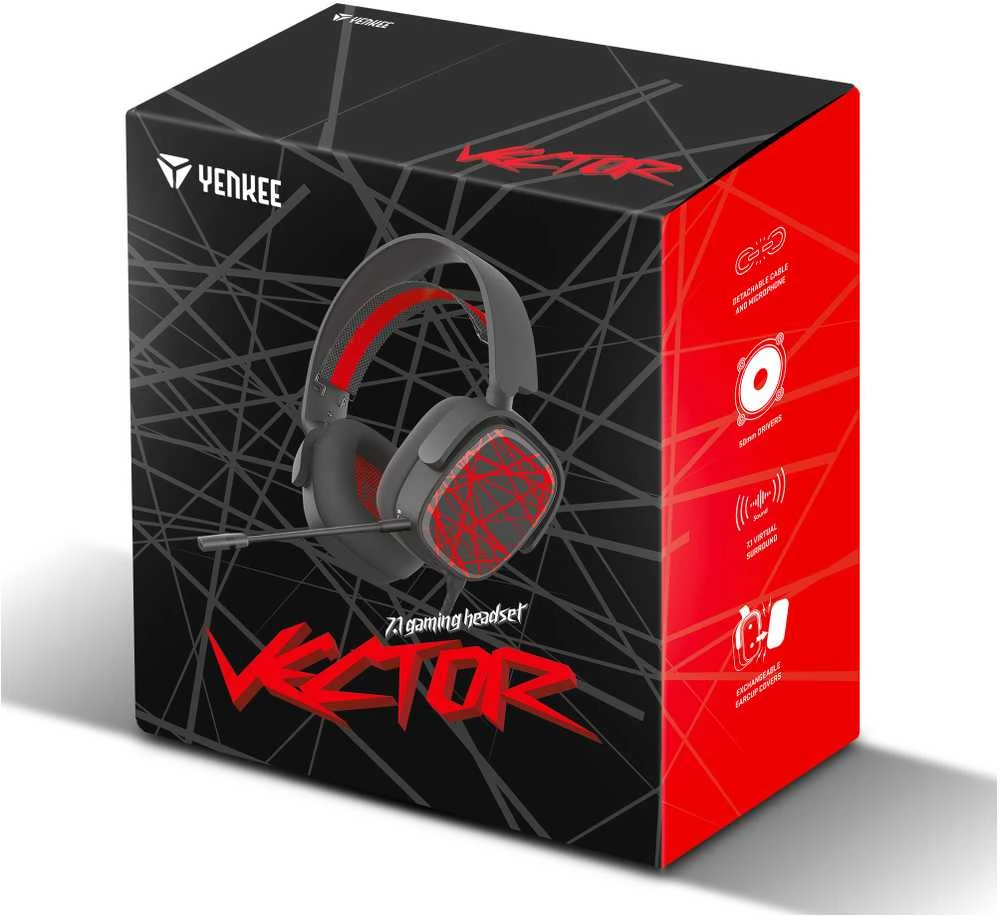 Yenkee VECTOR ausinės pakuotėje
