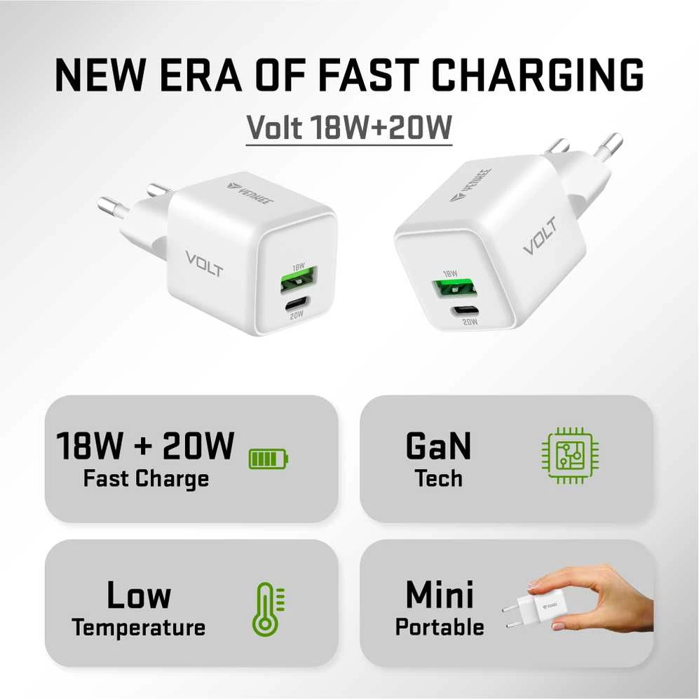 Yenkee Įkroviklis jungiama į tinklą USB C/A 20W/18W 3A Power delivery 3.0 QC3.0
