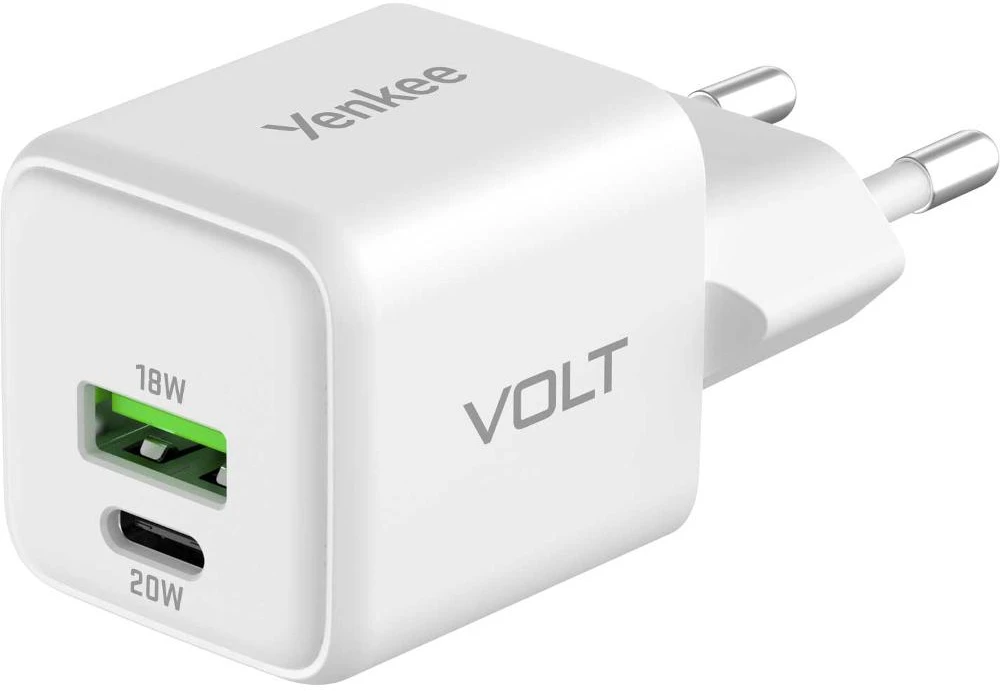 Yenkee Įkroviklis jungiama į tinklą USB C/A 20W/18W 3A Power delivery 3.0 QC3.0
