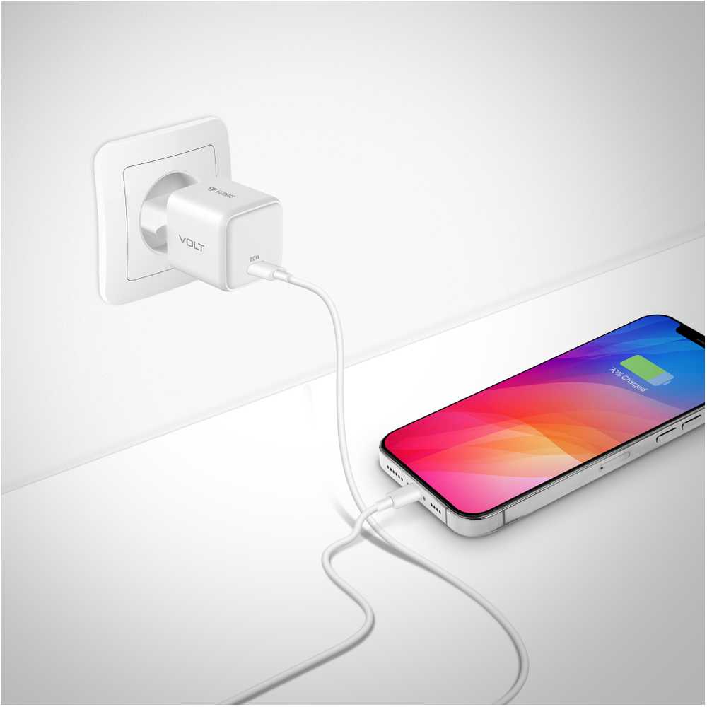 Yenkee Įkroviklis jungiama į tinklą USB C 20W 3A Power Delivery 3.0 QC 3.0 Balta