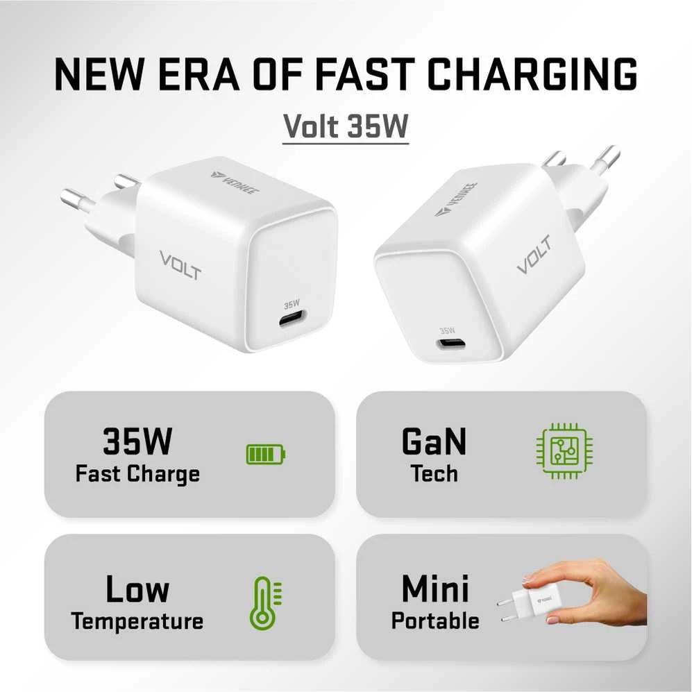 YAC G35 VOLT įkroviklis USB C 35W YENKEE