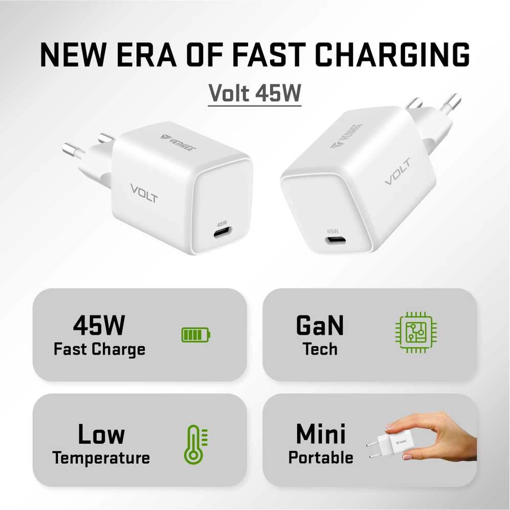 Yenkee Įkroviklis jungiama į tinklą USB C 45W 3A Power delivery 3.0 QC3.0 Balta