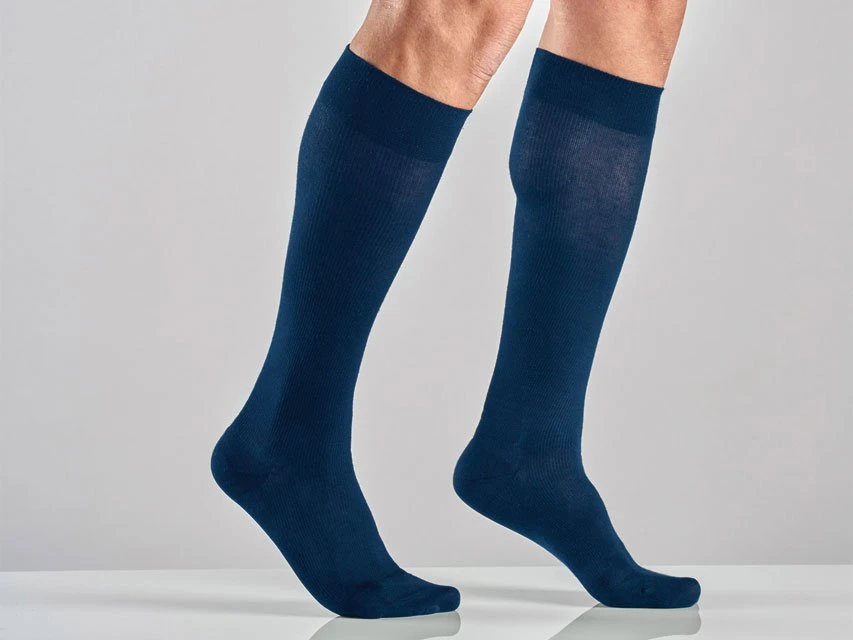 Unisex medvilninės kompresinės kojinės, S dydis, mėlynos