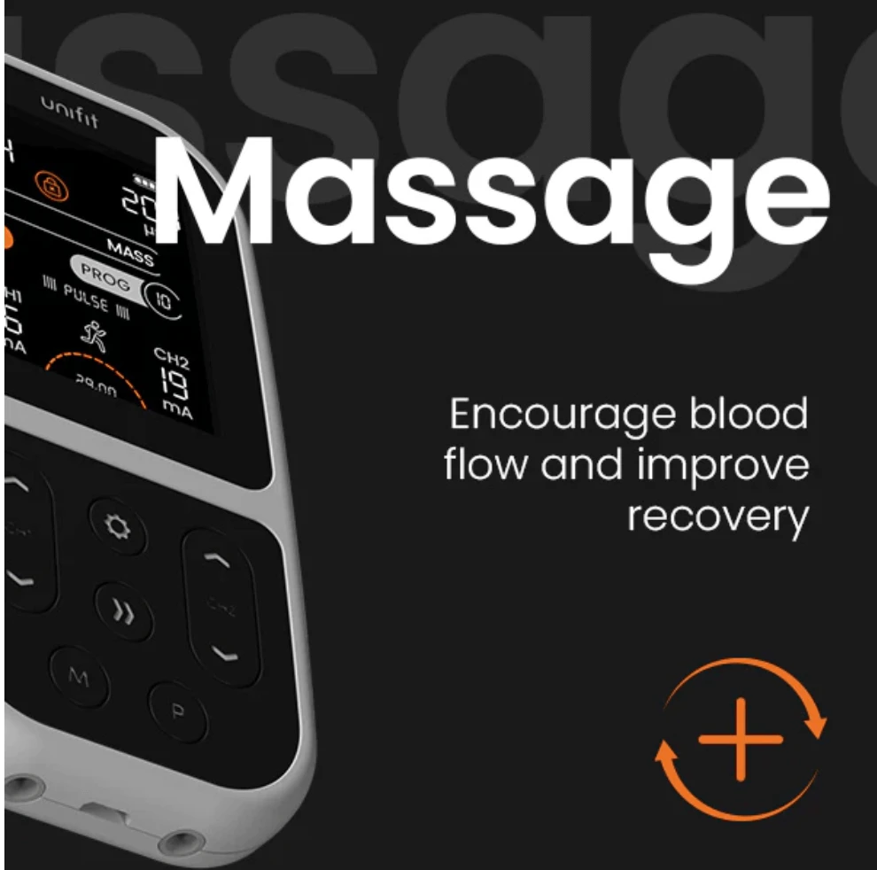 Tenscare "Unifit" - fitneso, atsigavimo ir skausmo malšinimo prietaisas