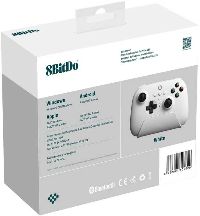 8BitDo Ultimate 2.4G Pad PC Hall Ed/Baltas