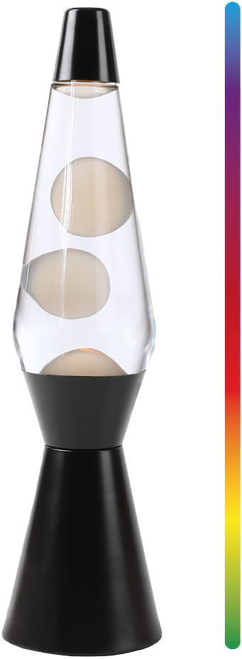 iTotal – LED Lavos lempa su spalvą keičiančia šviesa, baltu vašku ir juodu pagrindu – juoda – 36 cm (XL2937)