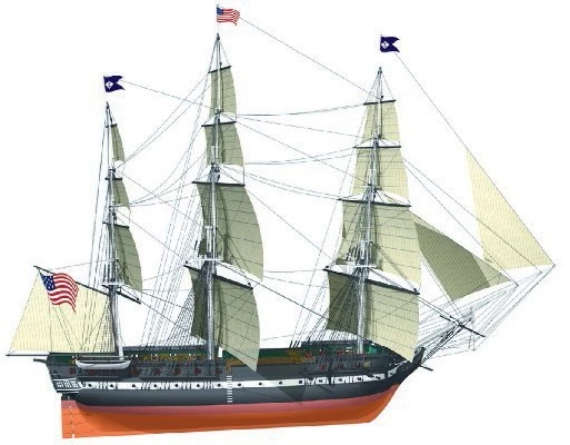 Billing Boats – USS Constitution – Medinis korpusas (439902)