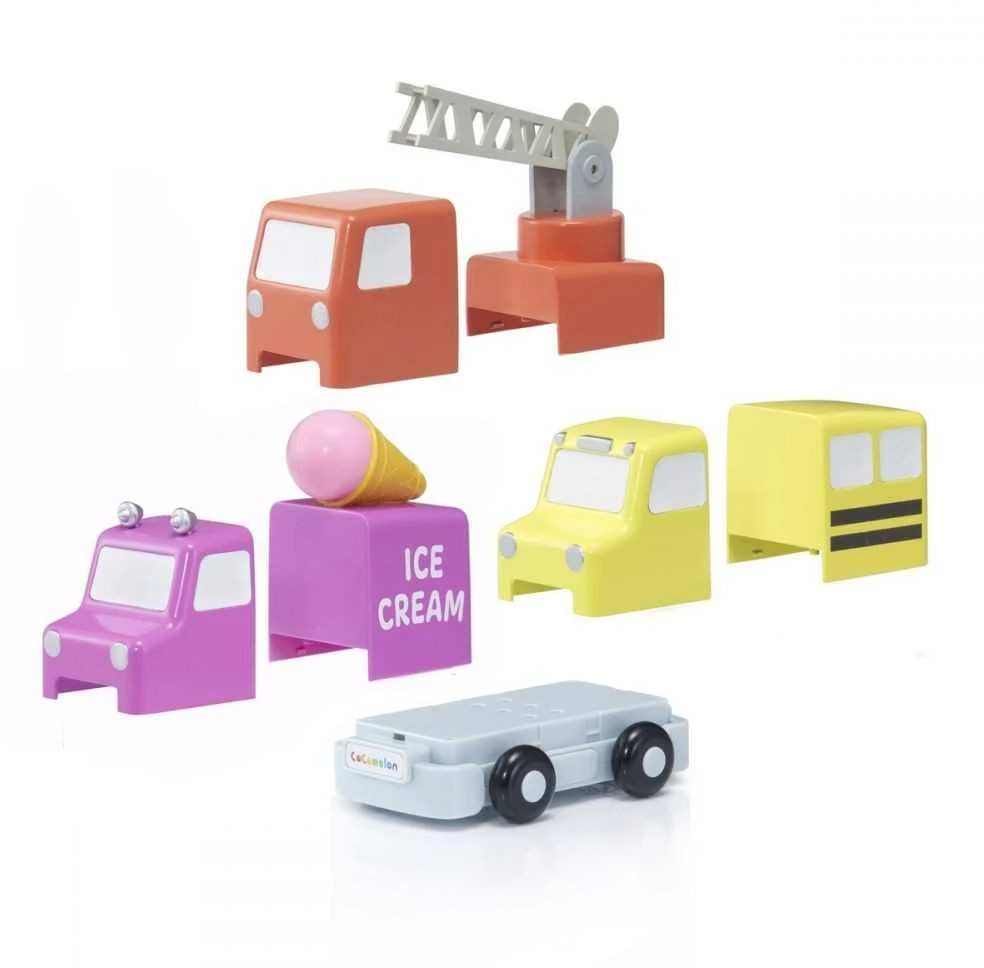 „CoComelon“ – sukonstruokite ir atidengkite transporto priemones (63–1003)