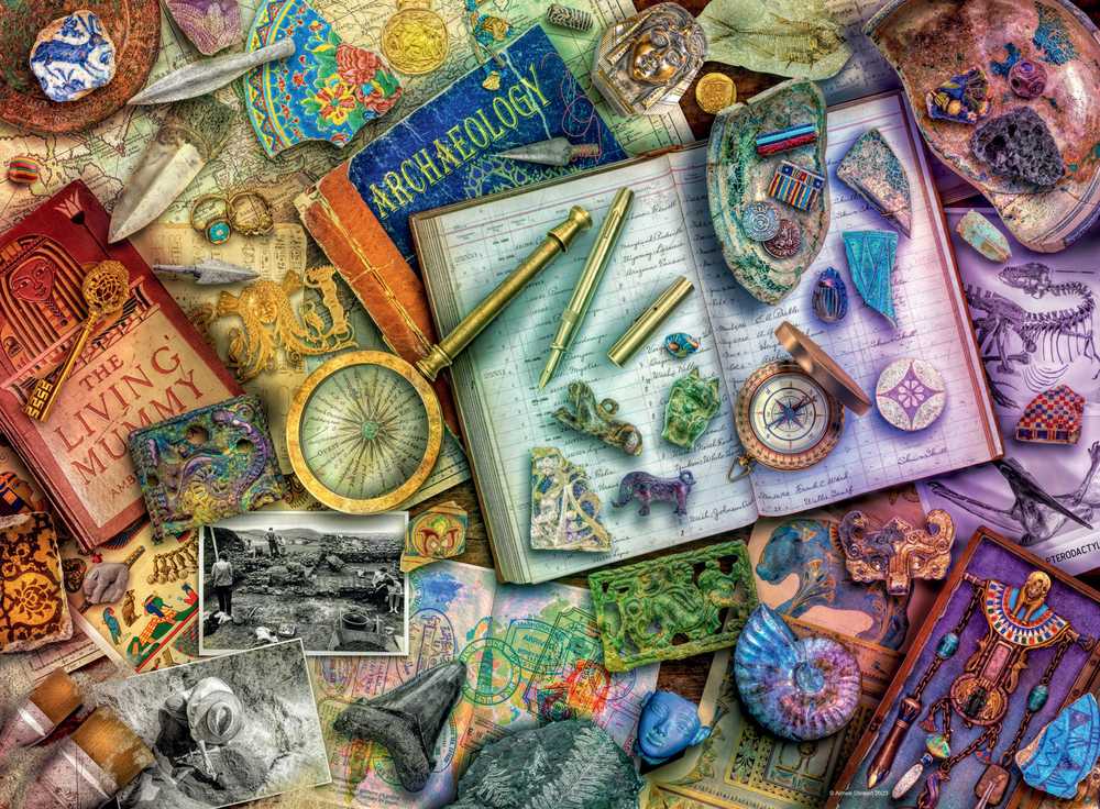 Ravensburger Dėlionė 500 vnt. - Archeologo stalas aprašymas - Prekės nuotrauka
