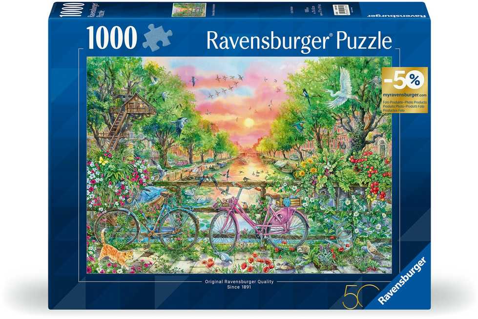 Ravensburger Dėlionė 1000 vnt. - Amsterdamas aprašymas - Prekės nuotrauka
