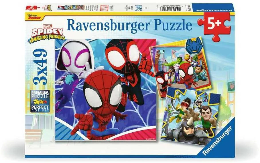 Ravensburger Dėlionė 3x49 vnt. - Žmogaus voro nuotykiai aprašymas - Prekės nuotrauka