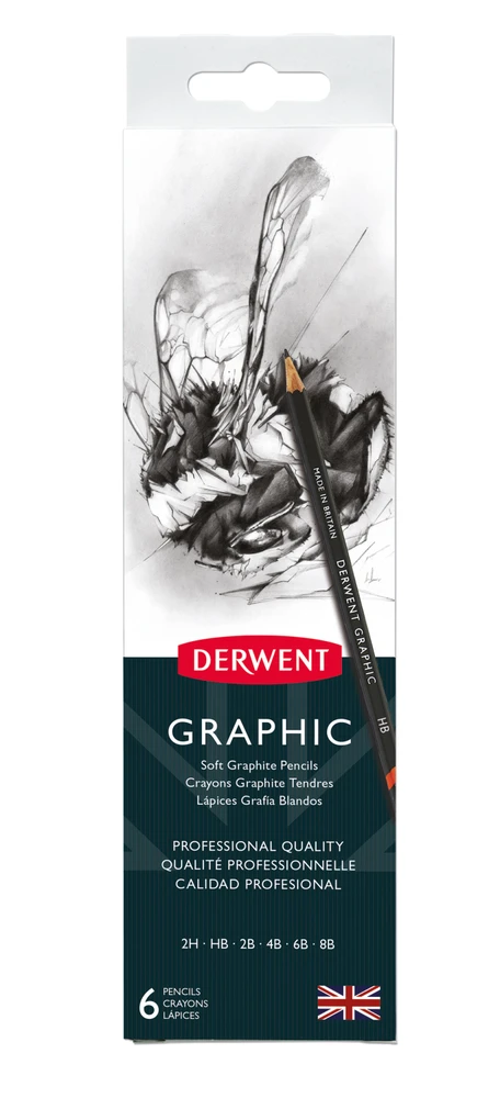 Derwent – grafiniai pieštukai skarda (6 vnt) (601008)